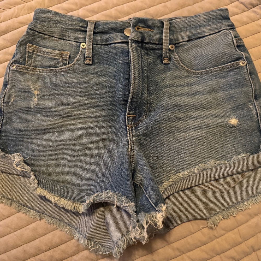 NWT good American Jean shorts